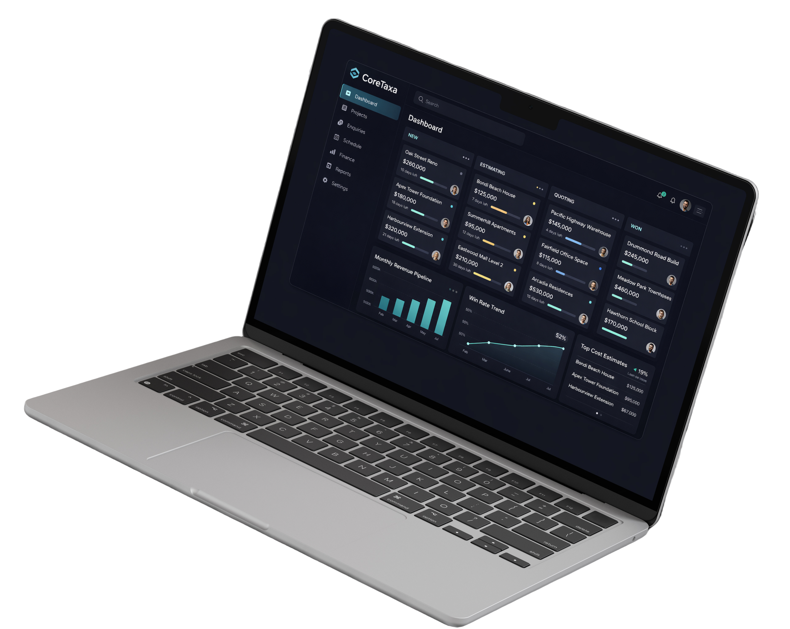 CoreTaxa dashboard